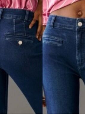 Maeve by Anthropologie Essential Slim High-Rise Dark Blue Jeans size 27